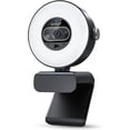 thumbnail image 1 of Caméra Web 4K pour Diffusion - Capteur 1/2,55 Pieds', Mise au Point Automatique PDAF, 1080P@60FPS, 2 Micros à Réduction de Bruit, Couverture de Confidentialité Intégrée, FOV 73°, Caméra de Diffusion pour Commerce en Direct/jeux/beauté, 1 of 10