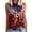 Red-a, variant on American Flag Tank Tops Women Fourth Of July Summer Tshirt Shirts Shorts Retro One Piece Shirt Adjustable Straps Bib Shorts