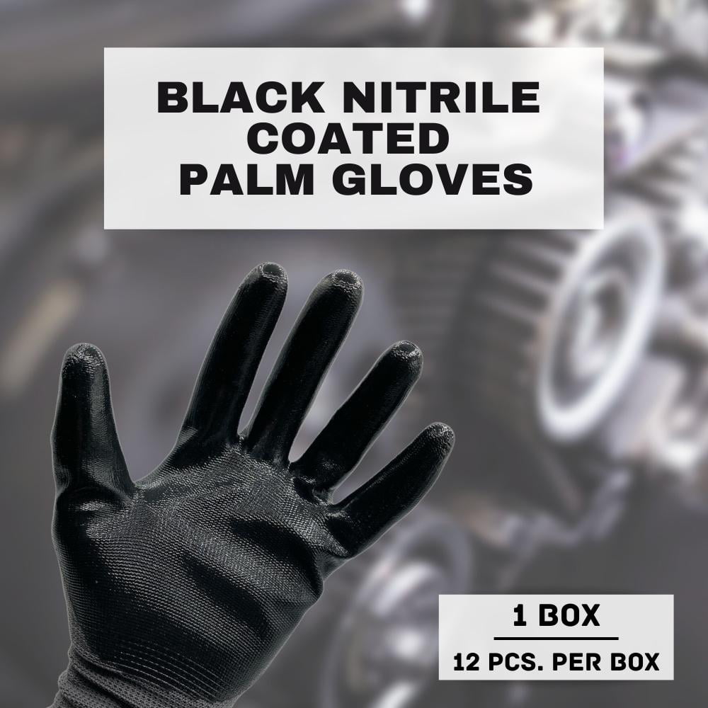 Nitrile Dipped Industrial Nylon Work Gloves, Cut/Abrasion Resistant  Multi-Purpose Nitrile Coated Gloves, Grey 