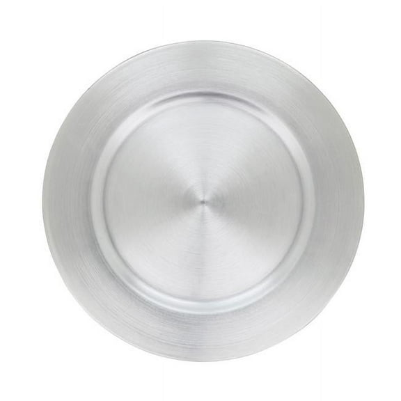 Saro Lifestyle CH001.S13R 13 in. Classic Design Round Charger Plates, Silver - Set of 4