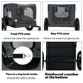 thumbnail image 4 of Outdoor Pet Bike Trailer Collapsible 16-Inch All-Terrain Wheels Universal Hitch Foldable Dog Cargo Carrier Cart for Bicycles, Black+Dark Gray, 4 of 6
