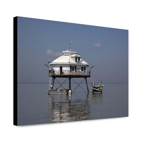 Canvas Print: Middle Bay Or Mobile Bay Lighthouse, Mobile Bay, Alabama, 2010