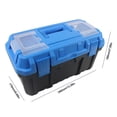 thumbnail image 2 of Caja de herramientas de plástico caja de herramientas vacía para trabajo de electricista organizador de caja de herramientas de gran capacidad, 2 of 9