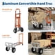 thumbnail image 5 of Yeshouse Carretilla de mano 4 en 1 para trabajo pesado, convertible y plegable, de aluminio, capacidad 1000 lb, con ruedas para escaleras, ideal para hogar, almacén, logística y compras, 5 of 7