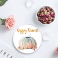 thumbnail image 4 of RYLABLUE Joyeuse Récolte Citrouilles Aquarelle Ensemble de 8 sous-Verres Ronds pour Boissons, sous-Verres en Céramique Absorbants avec Base en Liège pour Décoration de Table Basse de Cuisine Maison, 4 of 5