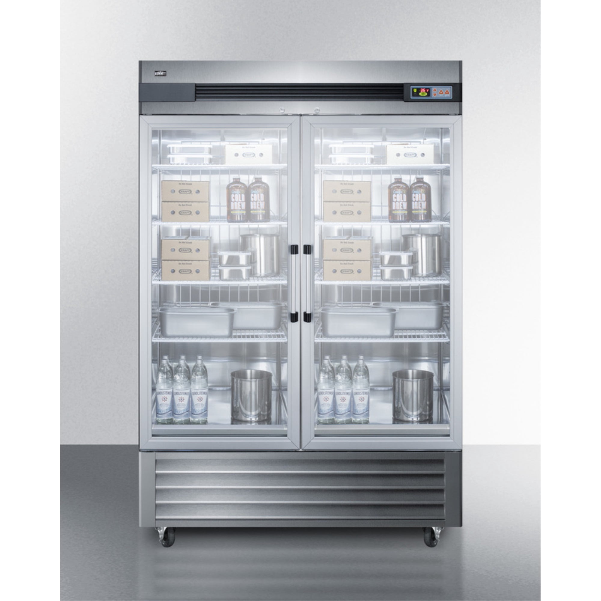Summit SCR49SSG 56" Wide 49 Cu. Ft. Commercial Reach-In Refrigerator - Stainless Steel