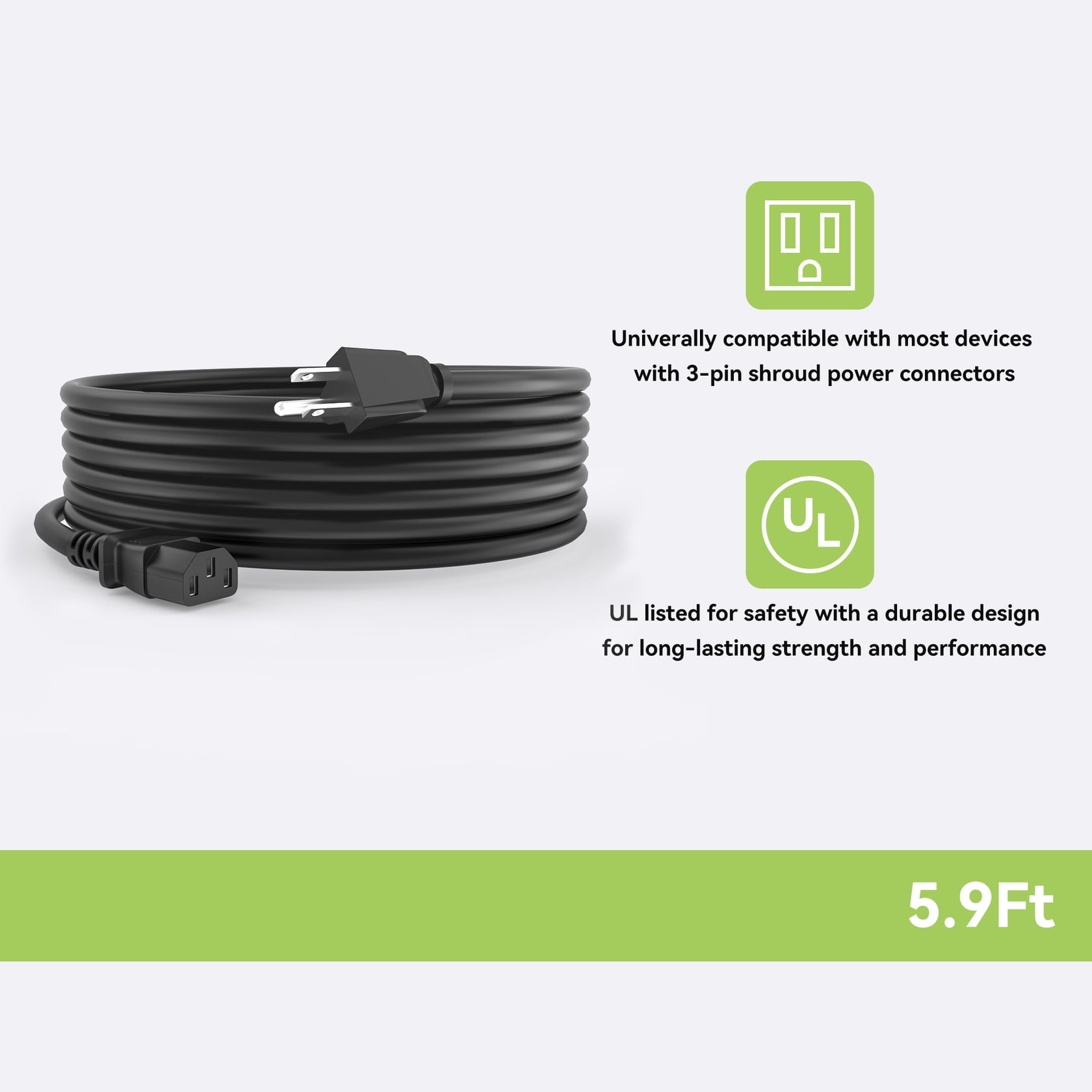 XMHEIRD AC Power Cord Cable For Rohde & Schwarz R&S Signal Generator Series SMA SMB SMBV