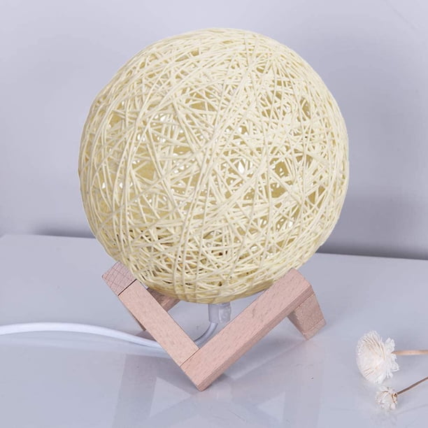 Lámpara de noche romántica de luz de luna de madera nórdica para dormitorio sala de estar decoración del hogar