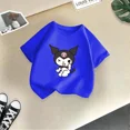 thumbnail image 3 of Camiseta de algodón divertida de verano con dibujos animados para niños y niñas, bonita camiseta de cuello redondo con estampado creativo de Kulomi, informal y urbana, 3 of 5