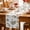 Silver, variant on Seashell Coastal Table Runner, Summer Beach Ocean Starfish Watercolor Washable Cotton Linen Table Runners 72 Inches Long, Dresser Scarf Runner for Dining/Coffee/Kitchen/TV Stands/Cabinets 13''x72''