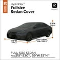 thumbnail image 6 of Classic Accessories 10-109-260401-RT 230 x 59 x 53 in. Overdrive Hydro Flex Stretch Sedan Car Cover, Black, 6 of 10