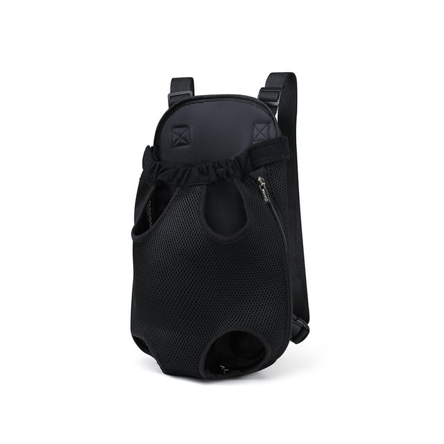 Youkk Sac de Transport pour Animaux Respirant Couleur Unie Remplacement Extérieur Voyage Randonnée Accessoires de Transport d'Animaux Noir TG