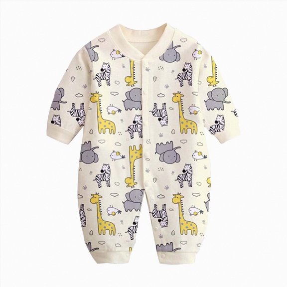 XZNPDUCQ 9-12 Months Unisex Baby Baby Girl Bodysuit Infant Baby Bodysuits Newborn Neck Long Sleeved Long Rompers Sleep & Play One-Piece Bodysuit,A23-Light Yellow