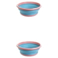 thumbnail image 3 of ZheElen Foldable Pan For Traveling Non-toxic And Good Hand Feeling Not Easy To Break Washbasin Portable Pink S 2Set, 3 of 6