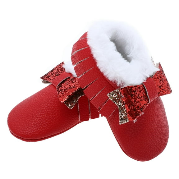 STRANDCHIC Baby Walking Shoes 1 Pair Red Rubber Soft Sole Breathable Toddler Shoes for Learning to Walk