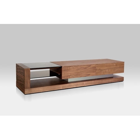 VIG Modrest Mali Modern Walnut TV Stand Contemporary