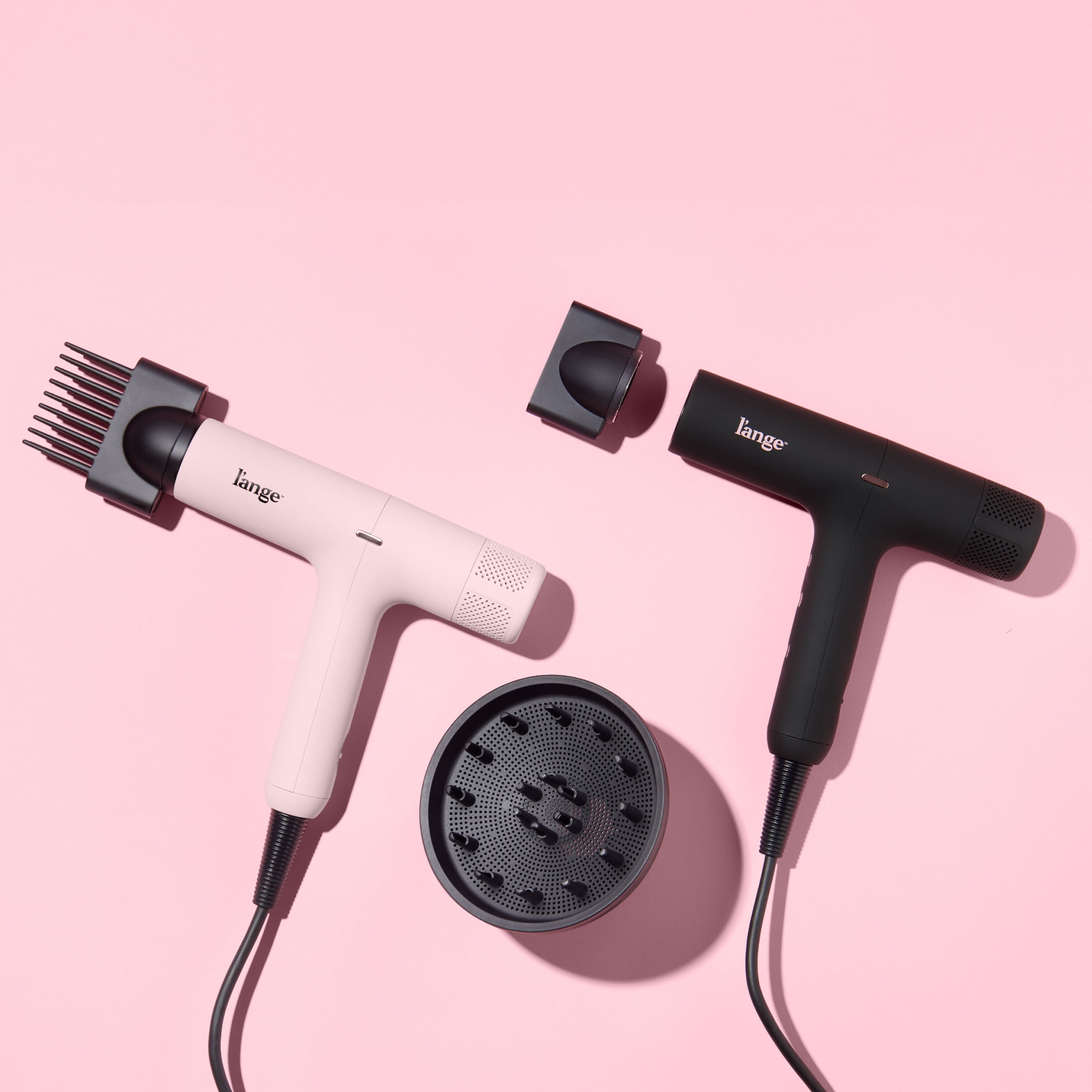 L'ANGE HAIR HauteAir Digital Professional Hair Dryer | LED Display for Precision Heat Control | Fast-Dry Brushless Motor with Cool Shot | Negative Ion Technology | Lightweight & Self-Cleaning (Black)