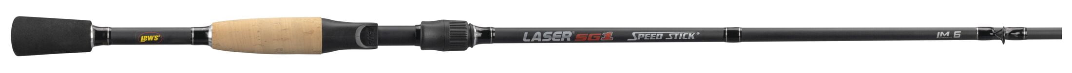 Lew's Laser SG1 Casting Fishing Rod, 7-Foot 2-Piece Rod, Medium-Heavy Power, Black