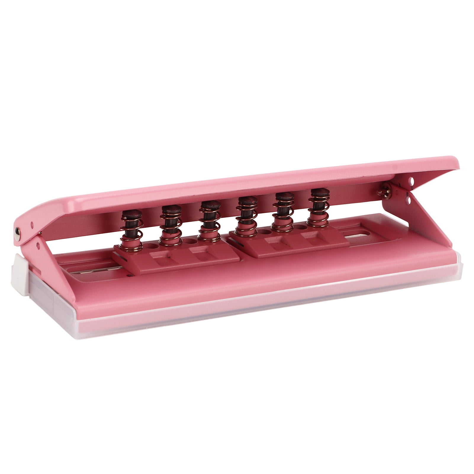 Hole Puncher,6 Hole Punch Pink Anti Slip Metal Structure 6 Hole Spacing Paper Planner Inserts Hole Punch,Planner Punch