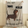 thumbnail image 5 of Funny Quote It''s Not Dog Hair It''s Dachshund Glitter Throw Blanket Fannel Fleece Super Soft Funny Blanket Travel Throw Blanket for Bed Couch Sofa 80 x 60 Inch for Adult, 5 of 6