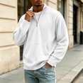 thumbnail image 2 of Thousandth Men's Half Zip Shirts Trendy Corduroy Pullover Tops Casual Long Sleeve with Kangaroo Pocket Everyday Sportswear, 2 of 8