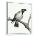 thumbnail image 3 of Designart 'Monochrome Crying Crow On A Branch' Traditional Framed Canvas Wall Art Print, 3 of 5