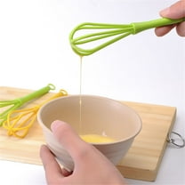 opvise Egg Beater Rotary Manual Whisking Suspendable Rotary Manual Egg Mixer for Kitchen Random Color