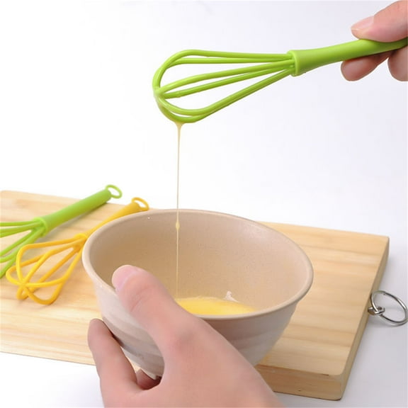 opvise Egg Beater Rotary Manual Whisking Suspendable Rotary Manual Egg Mixer for Kitchen Random Color