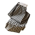 thumbnail image 1 of Washed Check Color Blocked Straight Leg Pants For Women In Spring And Summer Thin And Back Pants Paired With Casual Home Pants plus Size Stretch Pants Women Casual Pants Suits Plaid Dress Pants for, 1 of 2