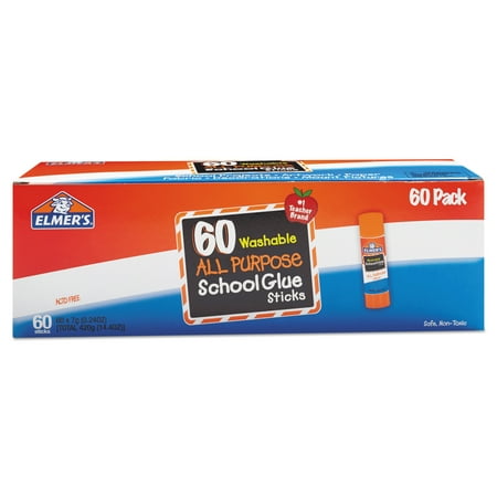 Elmer's All Purpose School Glue Sticks, Washable, 7 Gram, 60 (Best All Purpose Glue)
