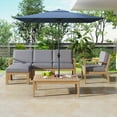 thumbnail image 2 of Churanty 6 Piece Outdoor Sectional Sofa Set, Acacia Wood Frame Patio Sectional Sofa Set with Coffee Table and Removable Cushion & Multi-Functional Ottoman for Garden Backyard Patio and Poolside,Grey, 2 of 15