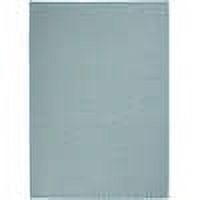 Nourison Positano Indoor/Outdoor Modern Solid Aqua 4' x 6' Area Rug