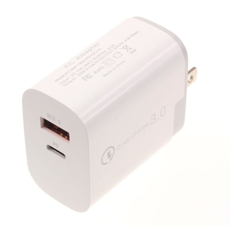 36W Fast Home Charger for Nokia G400 5G Phone - 2-Port USB Type-C Port Travel Wall Power Adapter D9D Compatible With Nokia G400 5G Model