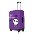 thumbnail image 3 of Luggage Cover Anti Scratch, Halloween Funny Skeleton Purple Elastic Suitcase Protector Suitcase Covers for Luggage Fits 18-32 Inch Luggage, 3 of 6