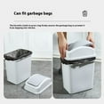 thumbnail image 4 of 2-4 Gallon Large Can,16 Quart Swing Top Kitchen Garbage Can for Kitchen Home, Fall Waste Bin with Swing Lid, Green + White 2-Pack, 4 of 7