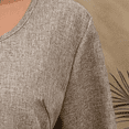 thumbnail image 3 of SOMER Plus Size Tops For Women 4/3 Sleeve Crew Neck Shirts Fashion Beach Vacation, 3 of 7