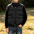 thumbnail image 2 of ITSAME Boys Puffer Vest (5-13) Stand Collar Drawstring Hem Quilted Winter Warm Outerwear with Pockets Size 5T, 2 of 8