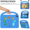 thumbnail image 4 of Dteck Crossbody Strap Kids Case for iPad 9th 8th 7th Generation,Cute EVA Hand Grip Case Shockproof Kickstand Cover with Shoulder Strap for iPad 10.2 inch 2021/2020/2019,Blue, 4 of 5