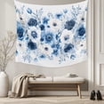 thumbnail image 5 of White Blue Flower Large Tapestry for Bedroom Wall Hanging Tapestry,Vintage Pastoral Floral Petals Spring Ceiling Backdrop Tapestries Poster Blanket Wall Decor for Teens Room Living Room 100" x 59", 5 of 8