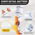 thumbnail image 5 of CAMBIVO Compression Socks for Men and Women, 2 Pairs Knee-High Support Stockings 15-20 mmHg for Nurses, Running, Travel, White XXL, 5 of 9