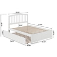 thumbnail image 3 of Pemberly Row Richmond Full Wood Platform Bed and Full Trundle in White, 3 of 3