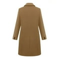 thumbnail image 4 of GXIPO Long Wool Coats for Women Plus Size Casual Formal Work Winter Coat Single Breasted Notch Collar Trench Coat Outerwear Khaki L, 4 of 4