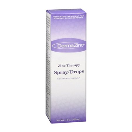 Dermazinc Zinc Therapy Spray Drops For Psoriasis - 4 Oz, 3 Pack