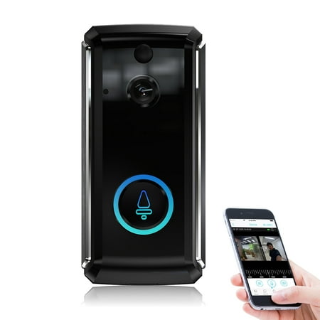Wireless Video Doorbell Camera WIFI 1080P Doorbell Home Camera with Cloud Service IR Night Vision 2-Way Talk PIR Motion Detection APP Remote Control Support TF (Best Conservative Talk Radio App)