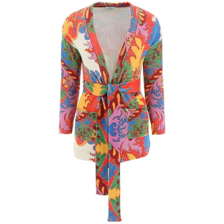 

Etro paisley printed silk linen cardigan