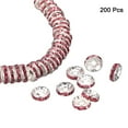 thumbnail image 3 of CHUANK 200Pack 6mm Rondelle Spacer Beads  Silver Plated Rhinestone Spacer Beads for Jewelry Making Supplies  Gold White, 3 of 6