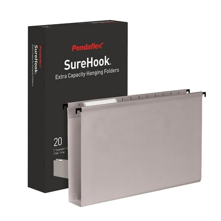Pendaflex Heavy Duty Reinforced Box Bottom Hanging File Folder Straight Legal Light gray 20/Box