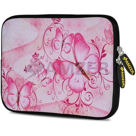 Lg G Pad 16 Gb Tablet Designer 7.75 Inch Soft Neoprene Sleeve Case Pouch for Alcatel ONETOUCH POP 7 LTE, Acer Iconia One 7, LG G Pad, Amazon Fire 7, Kindle/ Kindle HD 7, RCA 7 Tablet - Pinkspray Butterfly ()