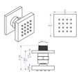 thumbnail image 5 of Alfi Brand AB3820-PC 2 in. Square Adjustable Shower Body Spray - Polished Chrome, 5 of 5