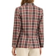 thumbnail image 4 of MODA NOVA Juniors Notched Lapel One Button Hip Length Houndstooth Blazer, 4 of 7